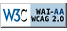 Level AA conformance icon, W3C-WAI Web Content Accessibility Guidelines 2.0